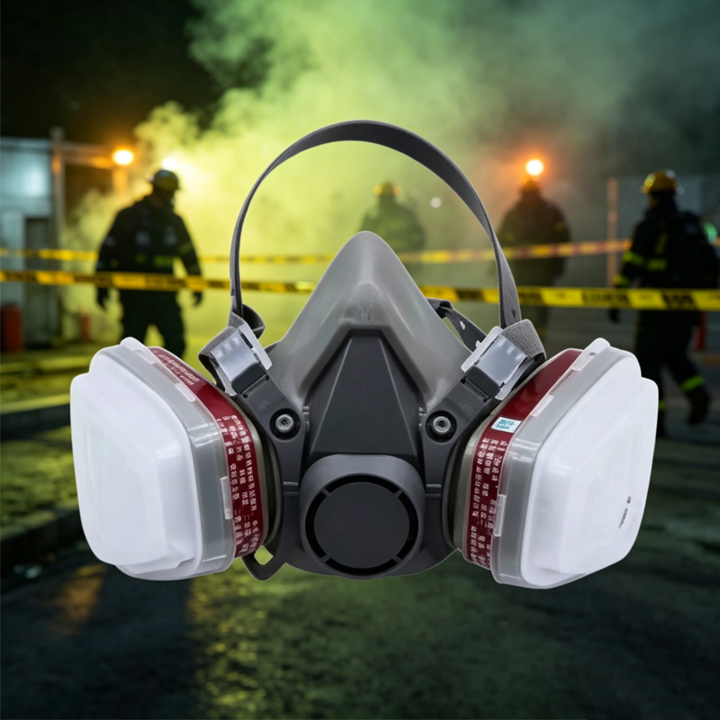 Dust Mask Construction - 1 szt. maski gazowej przeciwpyłowej, przeciwdymowej
